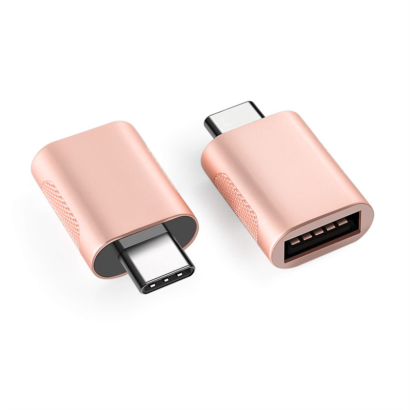 Female to Type-C Male Adapter Rose Gold